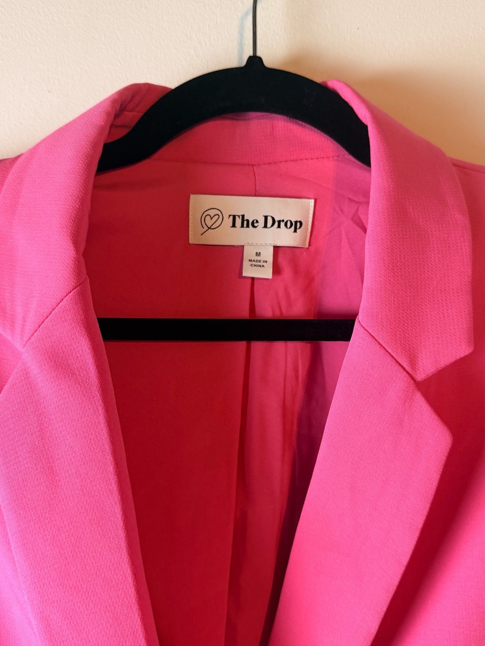 Women's Hot Pink Single-Button Blazer - Size M - Picture 2 of 4